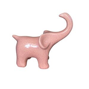 Apropos Home Collection Pink Elephant 7 1/2”Ceramic Figurine Good Luck Home